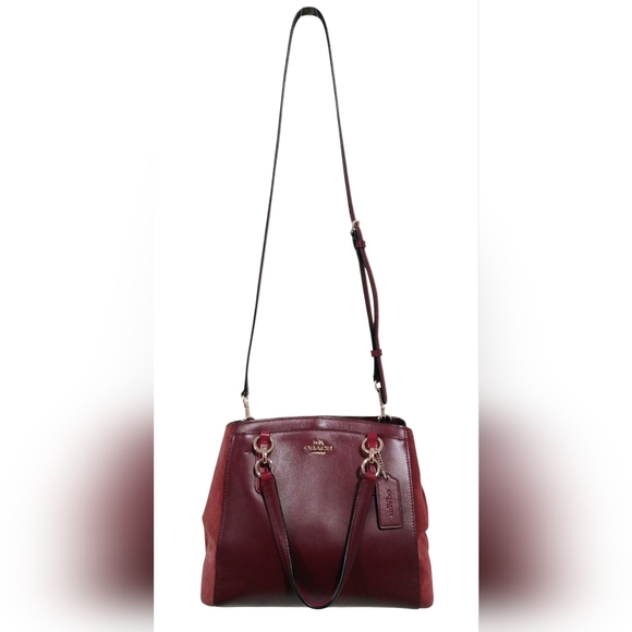 Coach Leather & Suede Minetta 2-Way Satchel - Picture 2 of 16